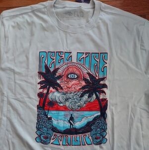 Reel Life Tour White Graphic Tee